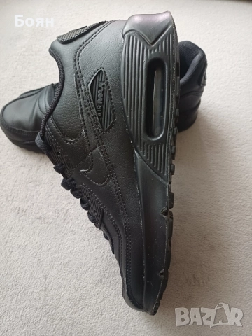 NIKE Сникърси Air Max 90 Leather 302519 001 Черен , снимка 2 - Маратонки - 52493212