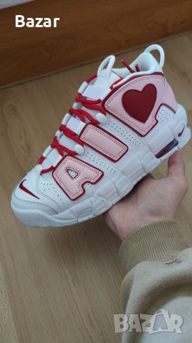 Nike Air More Uptempo Hearts Нови Оригинални Дамски Обувки Маратонки Кецове Размер 38 39 40 Номер, снимка 1 - Кецове - 40594289