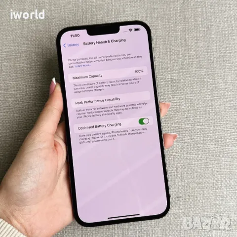 256gb❗️100% Батерия❗️КАТО НОВ❗️ iPhone 13 Pro Max *Лизинг от 56лв/м / Alpine Green ❗️ , снимка 2 - Apple iPhone - 47705797
