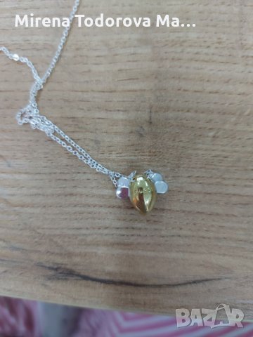 Сребърна верижка пчеличка проба 925, снимка 6 - Колиета, медальони, синджири - 35069451