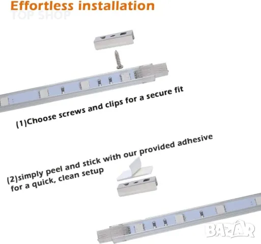 Универсален RGBW LED осветителен комплект Cefrank - 4 пакета от 30 см свързващи се ленти, снимка 9 - Лед осветление - 49522786