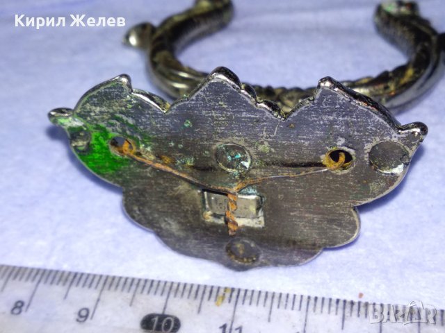 Стар РЕТРО ОРНАМЕНТИРАН СРЕБРИСТ МЕТАЛЕН ОРНАМЕНТ / ДРЪЖКА от СТАРИННА МЕБЕЛ или ДРУГО 41289, снимка 10 - Други ценни предмети - 43588111