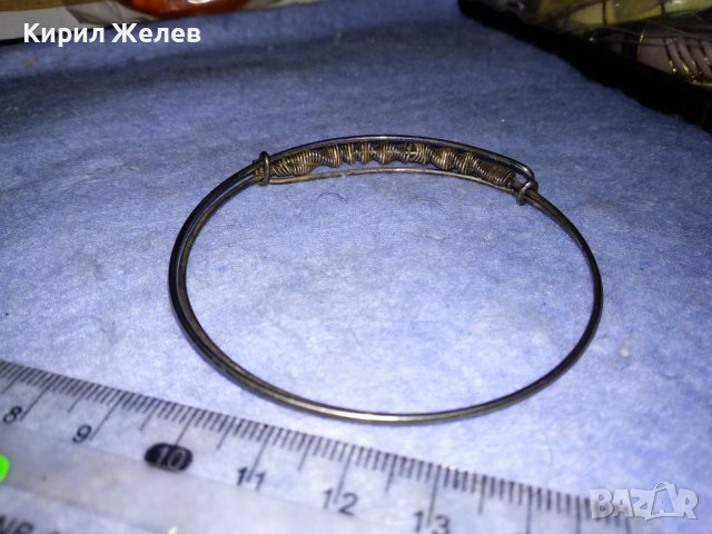 ФИНА ФИЛИГРАНЕН ТИП СРЕБРИСТА СТОМАНЕНА ХЕНД МЕЙД ГРИВНА 38002, снимка 7 - Гривни - 40867361