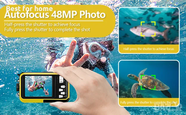  Камера за подводни снимки с двоен екран  YISENCE, снимка 2 - Камери - 49880415