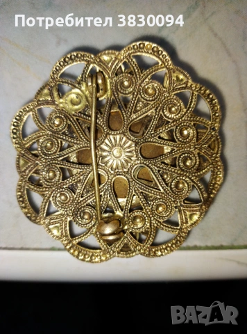 Стара Филигранна Брошка, снимка 2 - Други ценни предмети - 53355087