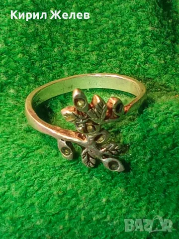 ШАРМАНТЕН АР НУВО СТИЛ СРЕБЪРЕН ПРЪСТЕН СРЕБРО 925 ФИНА АЖУРНА РЪЧНА ИЗРАБОТКА 28739, снимка 14 - Пръстени - 49605531