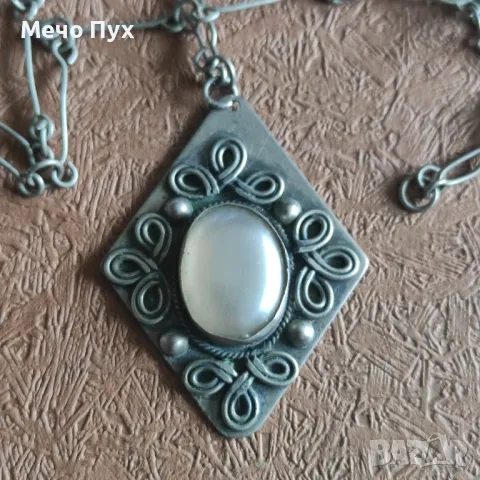 Стар сребърен синджир,ръчно правени (315), снимка 2 - Колиета, медальони, синджири - 48835365