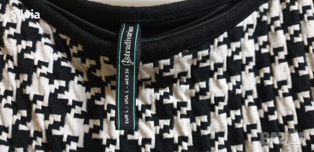 Рокля Stradivarius черно-бяла, снимка 2 - Рокли - 27792186