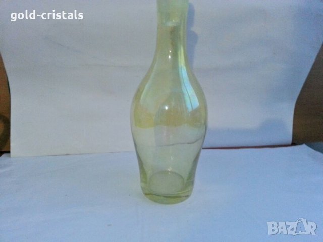 Стъклена гарафа и чашки  цветно стъкло, снимка 9 - Антикварни и старинни предмети - 27162855