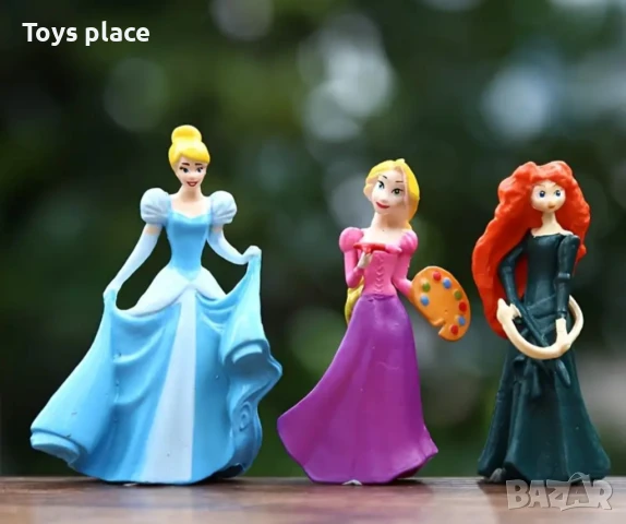 Комплект 10бр фигурки за торта с принцесите на Дисни Disney princess , снимка 2 - Фигурки - 51181648