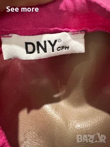 Рокля лен в розово М, снимка 6 - Рокли - 50787450