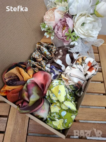 Подаръчен комплект скрънчита - 6 броя, снимка 15 - Аксесоари за коса - 39655203