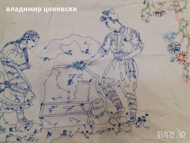 Стар ковьор,гоблен, снимка 2 - Антикварни и старинни предмети - 52343921