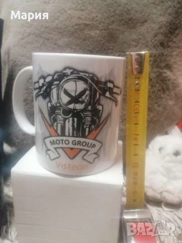 НОВА РОКЕРСКА ЧАША С ИЗОБРАЖЕНИЕ НА МОТОР +ПОДАРЪК още една чаша в синьо - керамика, снимка 4 - Други стоки за дома - 43672050