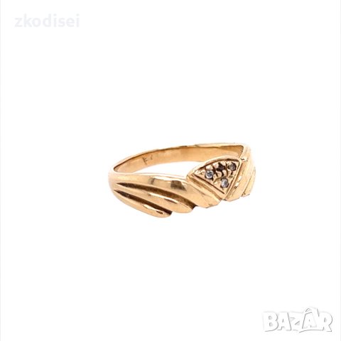 Златен дамски пръстен 3,18гр. размер:57 14кр. проба:585 модел:21711-1, снимка 3 - Пръстени - 43931788