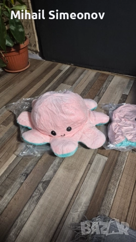 Детска играчка Октопод със щастливо лице и тъжно лице, Размер XXL, снимка 2 - Плюшени играчки - 52990588