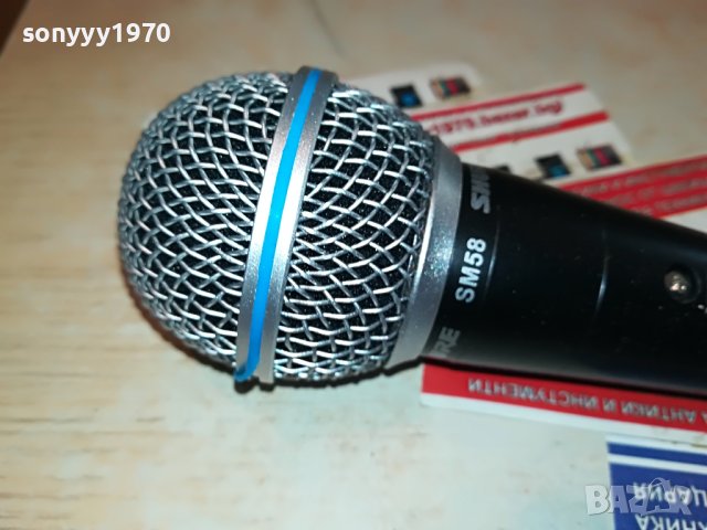 SHURE SM58 МИКРОФОН С БУТОН 0105231338, снимка 2 - Микрофони - 40545437