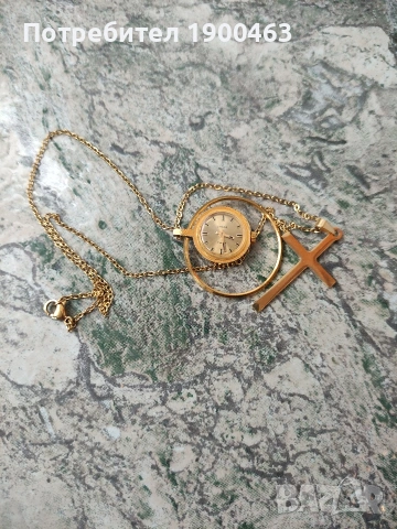 Чайка.Позлатен медальон.Механичен., снимка 2 - Дамски - 53607755