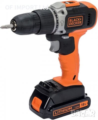 НОВО Ударен Винтоверт Black and Decker 18V Li-Ion, снимка 3 - Винтоверти - 37869357