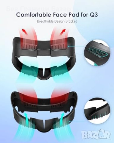 Нови VR Подложки и Протектор за Quest 3 - Антиалергични и Удобни, снимка 3 - Друга електроника - 43945014