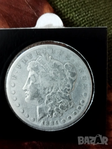 Морган долар 1884 S, снимка 2 - Нумизматика и бонистика - 53421577