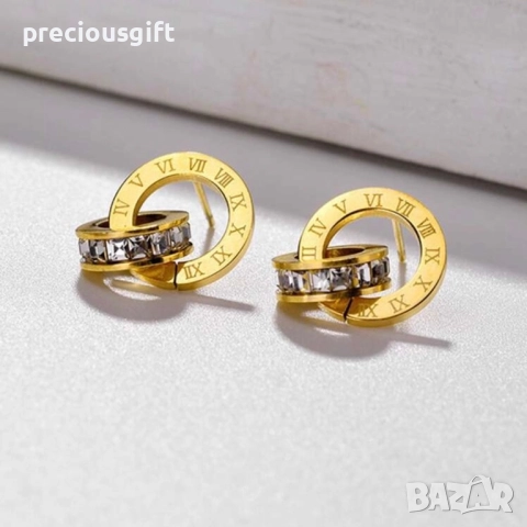 Комплект бижута от неръждаема стомана - колие и обеци, снимка 7 - Бижутерийни комплекти - 52913339