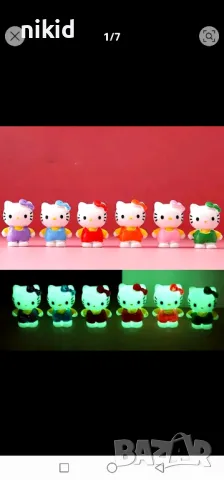 5 бр Hello Kitty Коте Кити малки Пластмасови PVC сет фигурки играчки за торта украса играчка фигурка, снимка 7 - Фигурки - 47933302