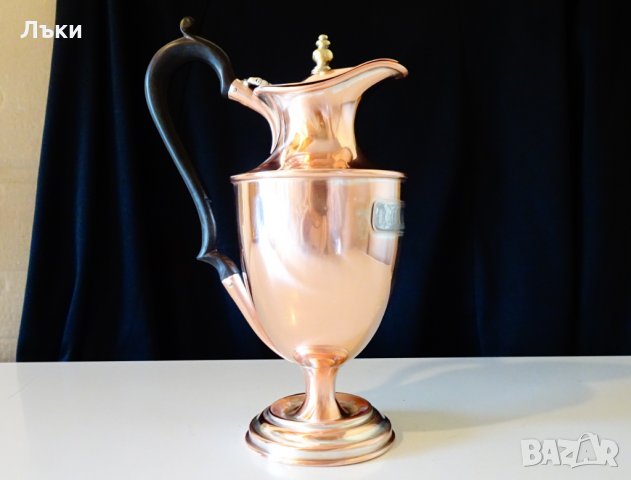 Медна кана за ракия,чай,кафе,медна вода,с капак. , снимка 2 - Антикварни и старинни предмети - 32380871