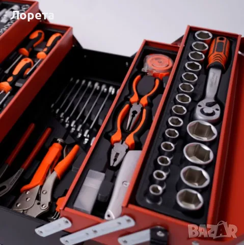 Комплект инструменти 147 бр. В метален куфар, снимка 3 - Куфари с инструменти - 47993186