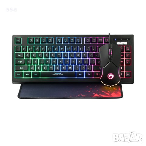 Marvo Геймърски комплект Gaming COMBO CM310 3-in-1 - Keyboard, Mouse 1000 Hz, Mousepad - MARVO-CM310, снимка 1 - Клавиатури и мишки - 43063452