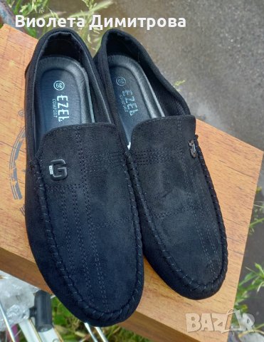 Черни мъжки мокасини за лятото, Размер 39-44, снимка 4 - Мокасини - 40865271