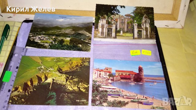 ЛОТ 4 СТАРИ ПОЩЕНСКИ КАРТИЧКИ ТЕМА ЖИВОПИСНИ ПЕЙЗАЖИ ЗАМЪЦИ КУЛА ПРИСТАН ЗАЛИВ ФРАНЦИЯ 7326