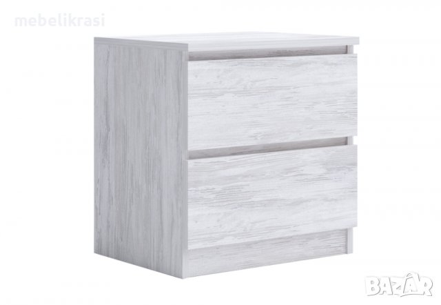 Нощно шкафче Лео 2 с две чекмеджета, дъб сонома, снимка 2 - Шкафове - 39798699