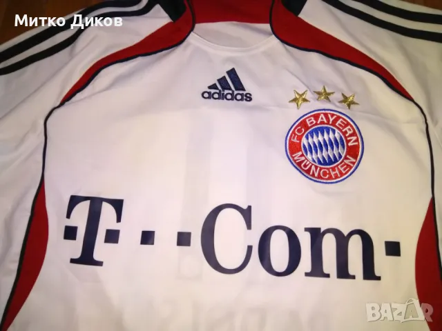 Байерн М футболна тениска Адидас маркова №11 Подолски размер С с два баджа, снимка 3 - Футбол - 50114478