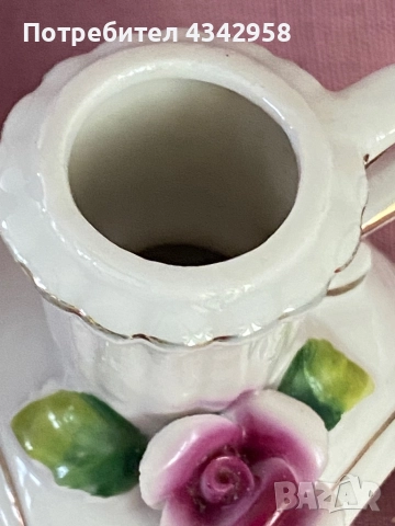 Capodimonte. Антични порцеланови свещници., снимка 5 - Антикварни и старинни предмети - 52141758