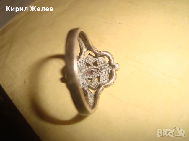 СТАР РУБИНЕН СРЕБЪРЕН АРТ ДЕКО СКЪПОЦЕНЕН ПРЪСТЕН ОКСИДИРАНО СРЕБРО 925 и ПЕЧАТ CW за КАМЪКА 27328, снимка 15 - Пръстени - 36795742