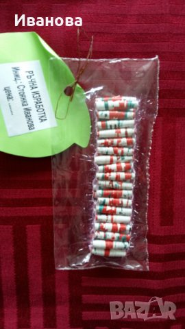 Ръчна изработка на бижута от хартия и квилинг  0.50лв лакирани са със декопажен лак, снимка 3 - Колиета, медальони, синджири - 28645952