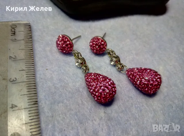 ЕЛЕГАНТНИ СКЪПОЦЕННИ СРЕБЪРНИ ОБЕЦИ РОДИРАНО СРЕБРО 925 с ЦВЕТНИ КАМЪНИ / ЦИРКОНИ 49282, снимка 8 - Обеци - 49876618