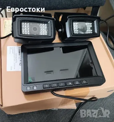 PODOFO комплект камери за заден ход с монитор, 2 х безжични AHD камери + монитор 7 инча, HD цифров , снимка 8 - Аксесоари и консумативи - 49427760