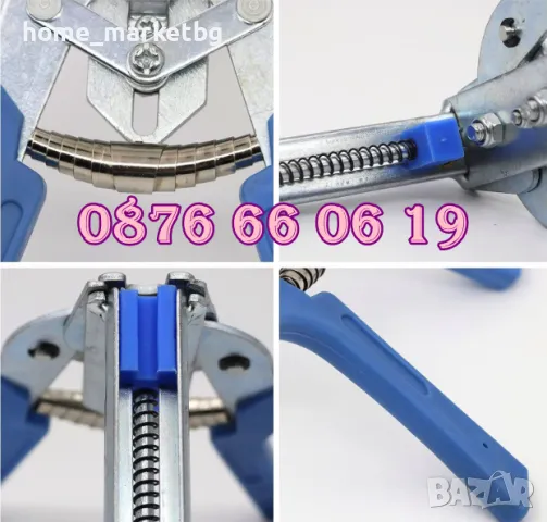 Клещи за връзване на колбаси, клещи за връзване на луканки, суджуци + 600 скоби, снимка 4 - Друго търговско оборудване - 48354731