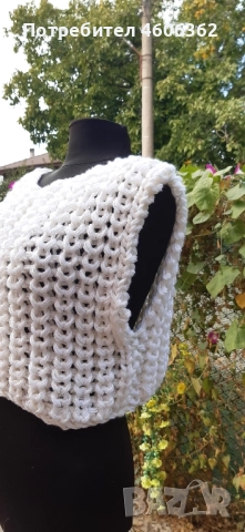 ръчно изплетен пуловер , снимка 3 - Жилетки - 51867400