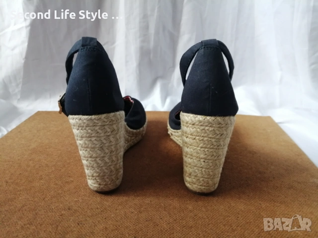 № 38 Tommy Hilfiger оригинални дамски еспадрили сандали на платформа, естествена кожа, снимка 8 - Сандали - 53111577