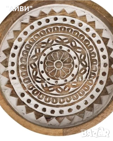 Дървен поднос за сервиране и декорация, снимка 2 - Декорация за дома - 52738481