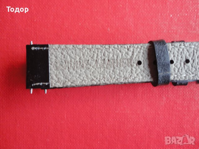 Черна кожена каишка 2, снимка 3 - Каишки за часовници - 40577545