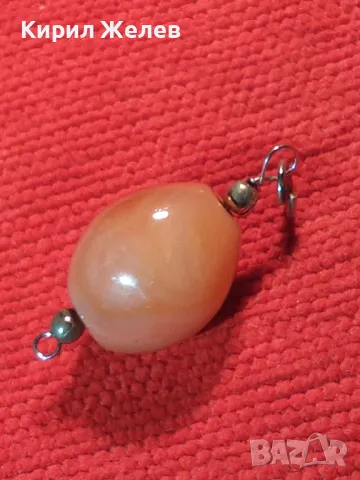 ПОСРЕБРЕНА СТАРА АРТ ВИСУЛКА РОЗОВ АХАТ 19159, снимка 8 - Антикварни и старинни предмети - 35596699