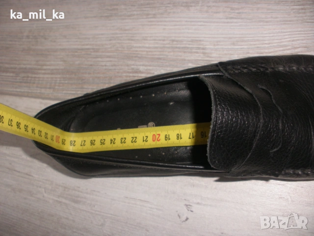 Обувки-Tendenz-черни, №44-естествена кожа, снимка 2 - Мокасини - 53090433
