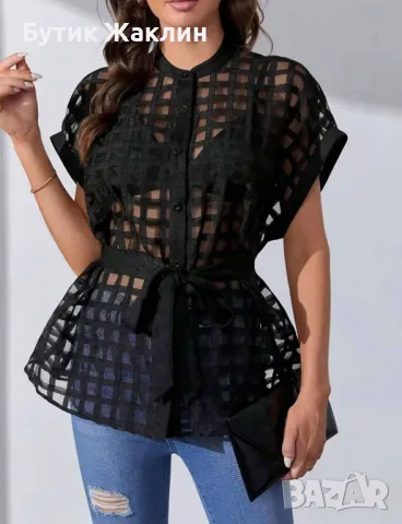 Дамска риза с колан, снимка 1