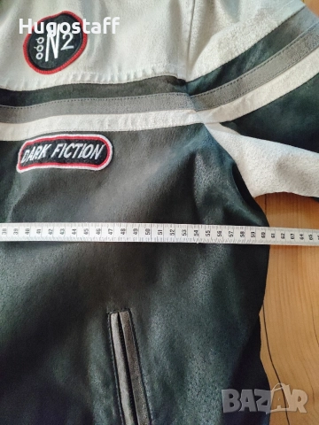 Винтидж Мъжко кожено яке моторджиско Cafe Racer Clockhouse Xl, снимка 7 - Якета - 52859627