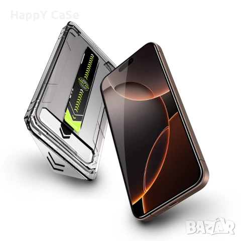 Apple iPhone 17 / Pro / Max / Air / TITAN GLASS Easy App Стъклен протектор с лесно поставяне, снимка 5 - Фолия, протектори - 51831538