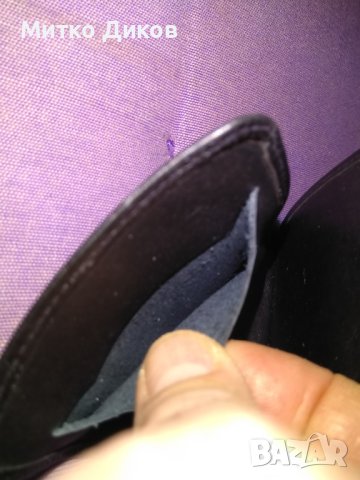 Ягуар марково калъвче естествена кожа за карти документи две прегради 110х80мм, снимка 4 - Портфейли, портмонета - 40487283